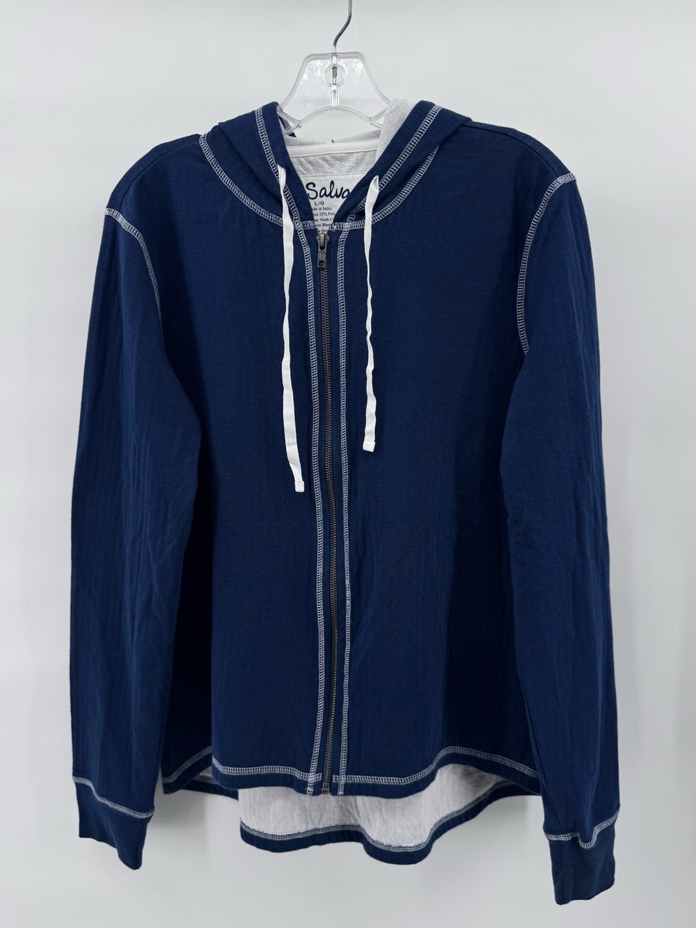 PJ Salvage Navy Zip Hoodie